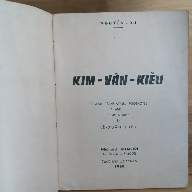 NGUYỄN DU ▪︎ KIM VÂN KIỀU (XB 1969) - LÊ XUÂN THỦY 562267