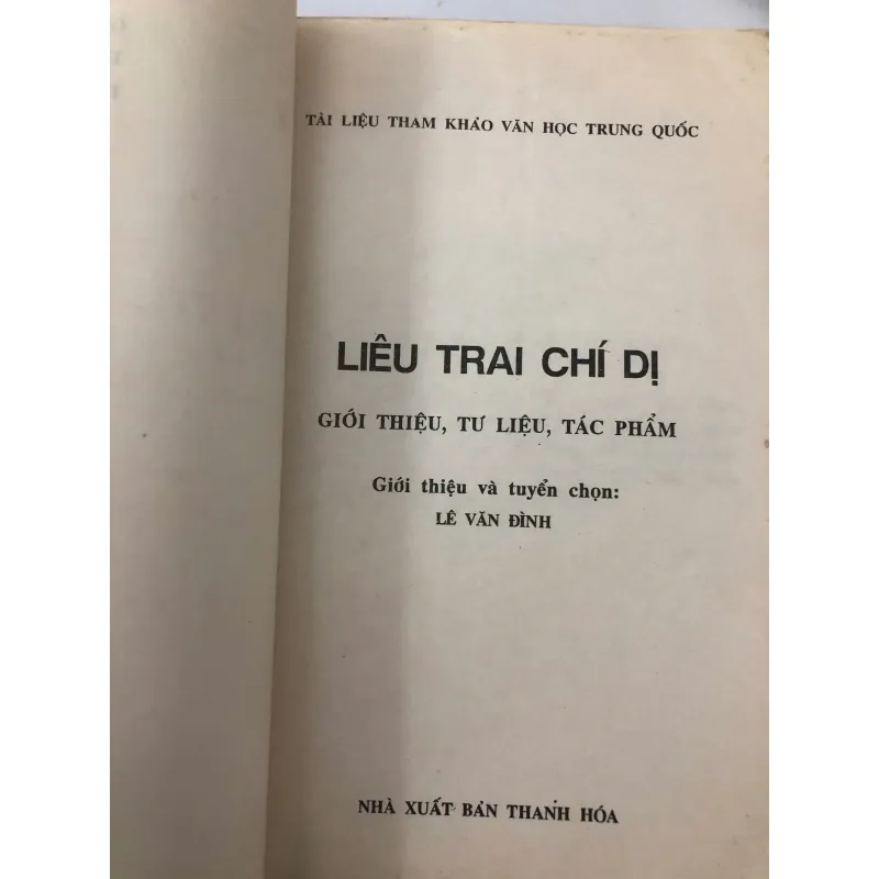 Liêu trai chí dị - Bồ Tùng Linh (nhiều người dịch Tản Đà, Đào Trinh Nhất - in năm 1995 762799