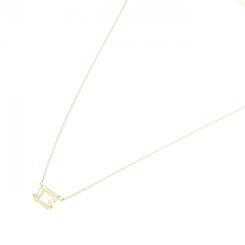 Dây chuyền kim cương K18YG 1.008CT LY I1 cắt hình Emerald - Hàng hiệu Chính hãng 872588