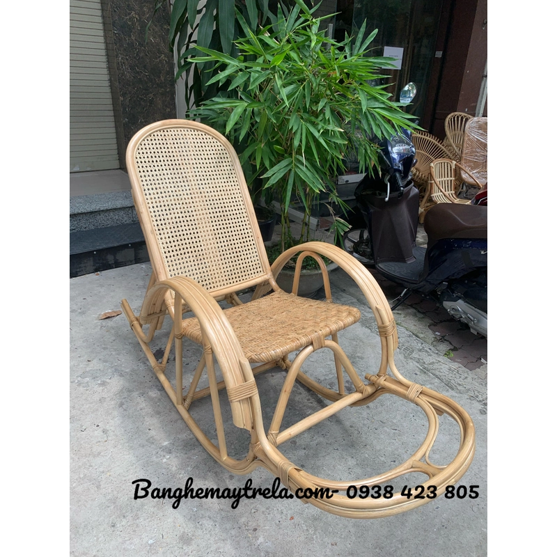 Ghế bập bênh kết hợp lưới mây đan 478123