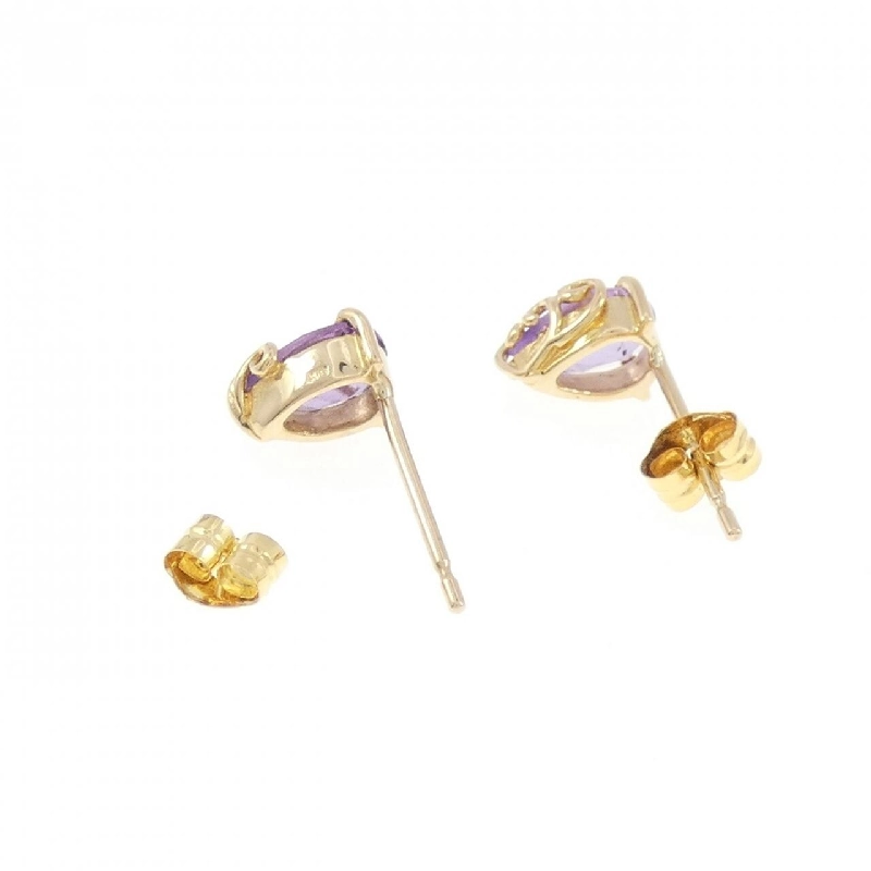 K18YG Amethyst Bông tai - Hàng hiệu Chính hãng 875220