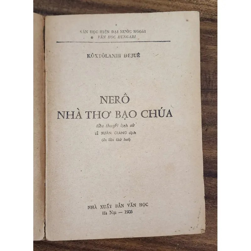 Tiểu thuyết lịch sử NERÔ NHÀ THƠ BẠO CHÚA (VH Hungary) 723243