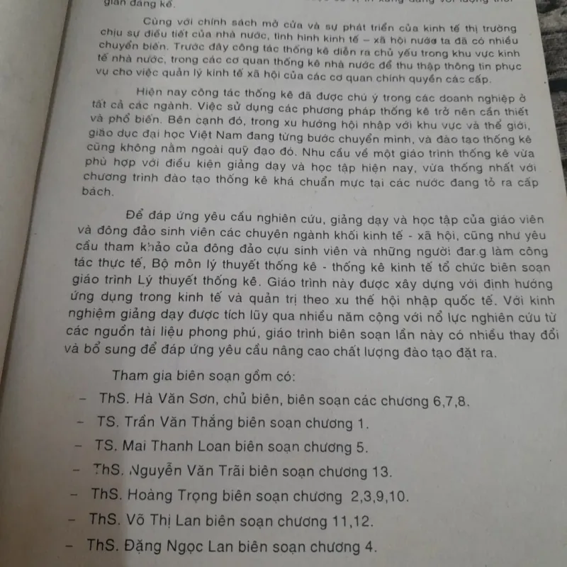 Giáo trình Lý thuyết THỐNG KÊ trong Quản trị và kinh tế. GV Hà Văn Sơn-ĐH Kinh tế HCM 576707