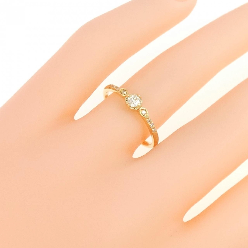 Nhẫn kim cương K18YG 0.132CT 669970
