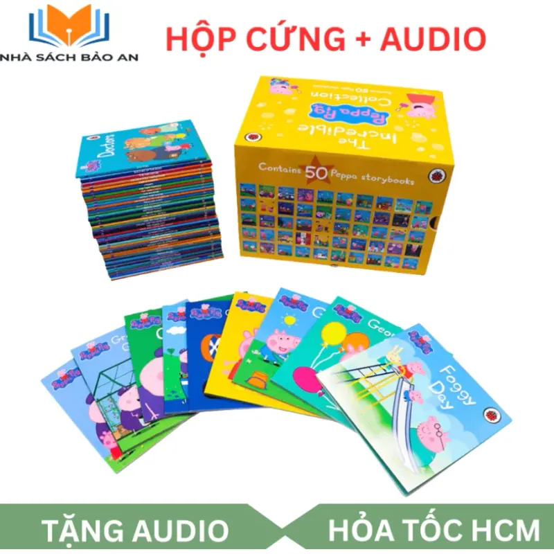 Sách - Peppa Pig hộp vàng - Mỗi level 50 quyển - Tặng File nghe Mp3 936526