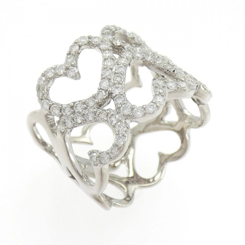 Nhẫn kim cương hình trái tim K18WG 0.83CT - Hàng hiệu chính hãng 852801