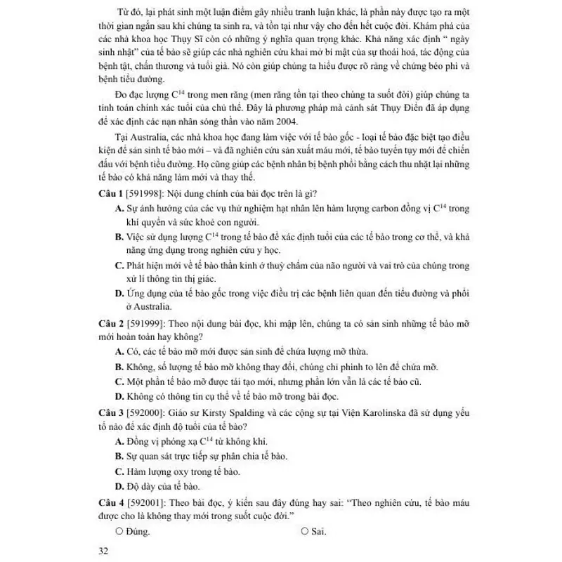 Tổng Ôn phần Tư Duy Khoa Học/Giải Quyết Vấn Đề Môn Sinh Học 925905