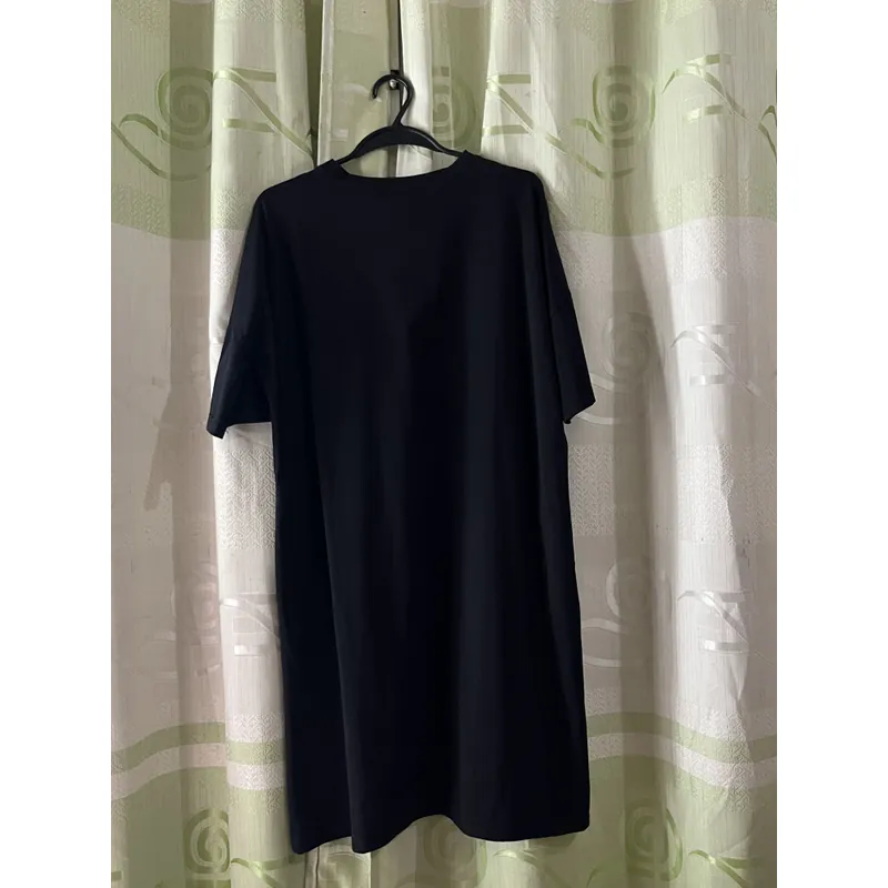 Váy suông, Đầm suông form rộng dáng dài MÀU ĐEN freesize dưới 75kg 596768