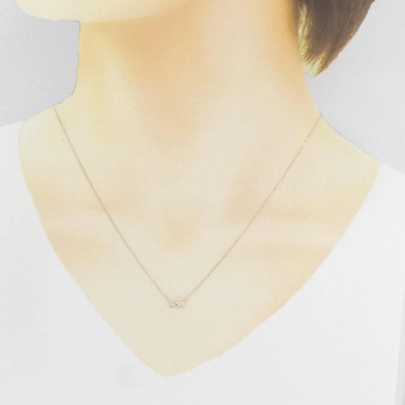 Dây chuyền kim cương hoa K18YG 0.10CT - Hàng hiệu Chính hãng 861668