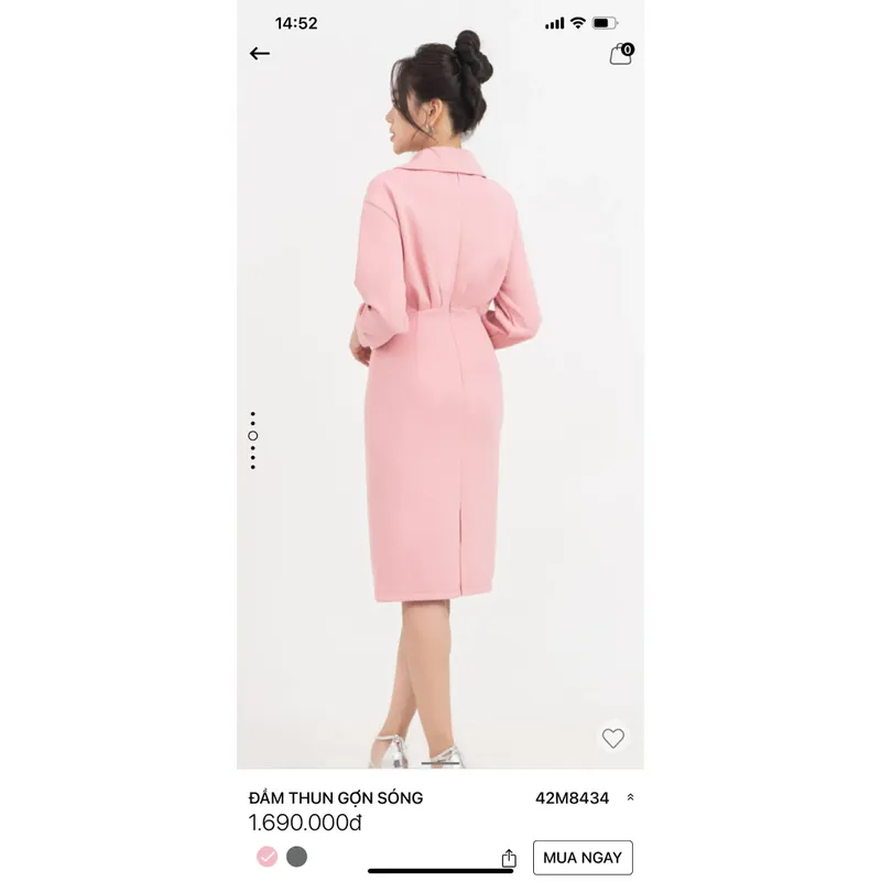 Váy Ivy màu hồng phấn nữ tính size M còn mới 723402
