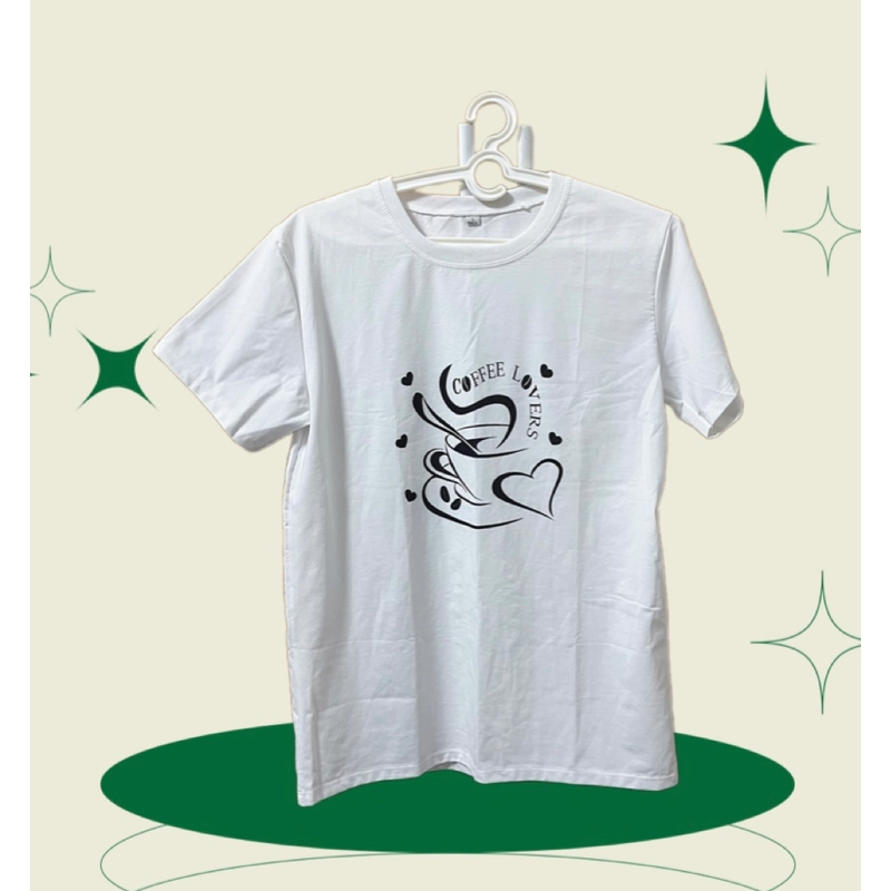 Áo thun trắng hoạ tiết size L 518883