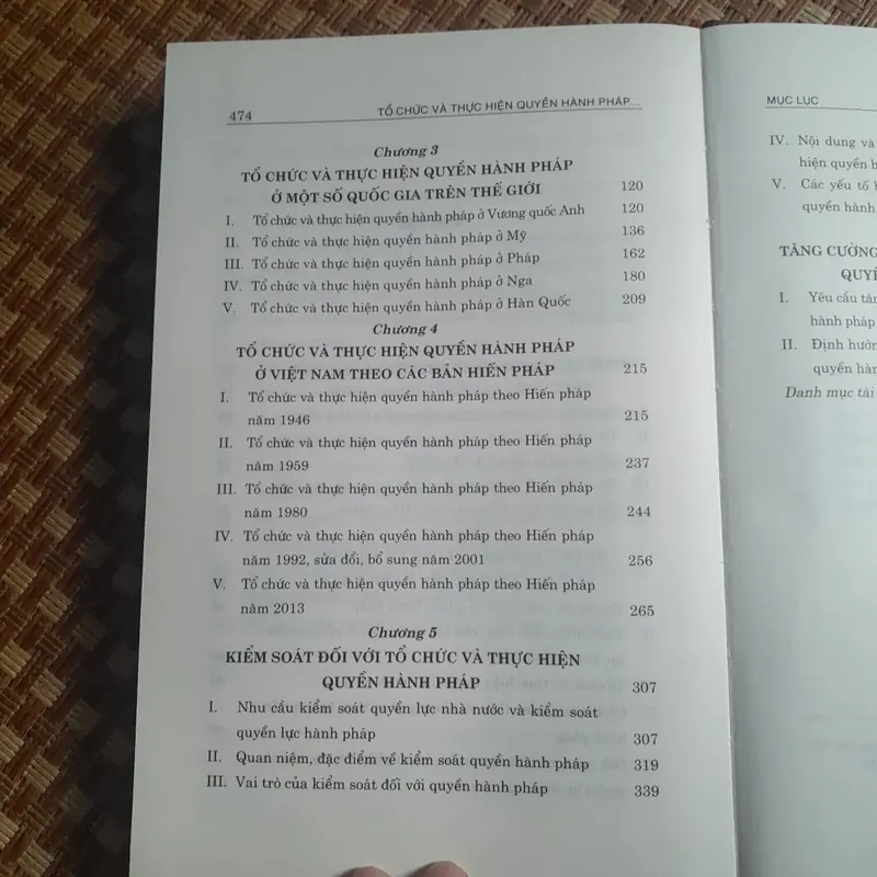 TỔ CHỨC VÀ THỰC HIỆN QUYỀN HÀNH PHÁP TRÊN THẾ GIỚI VÀ Ở VIỆT NAM 734398