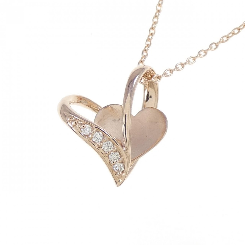 K10PG Dây chuyền kim cương hình trái tim 0.03CT - Hàng hiệu Authentic 860867