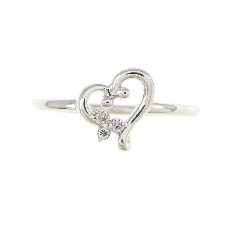 Nhẫn kim cương hình trái tim K10WG 0.02CT 672950
