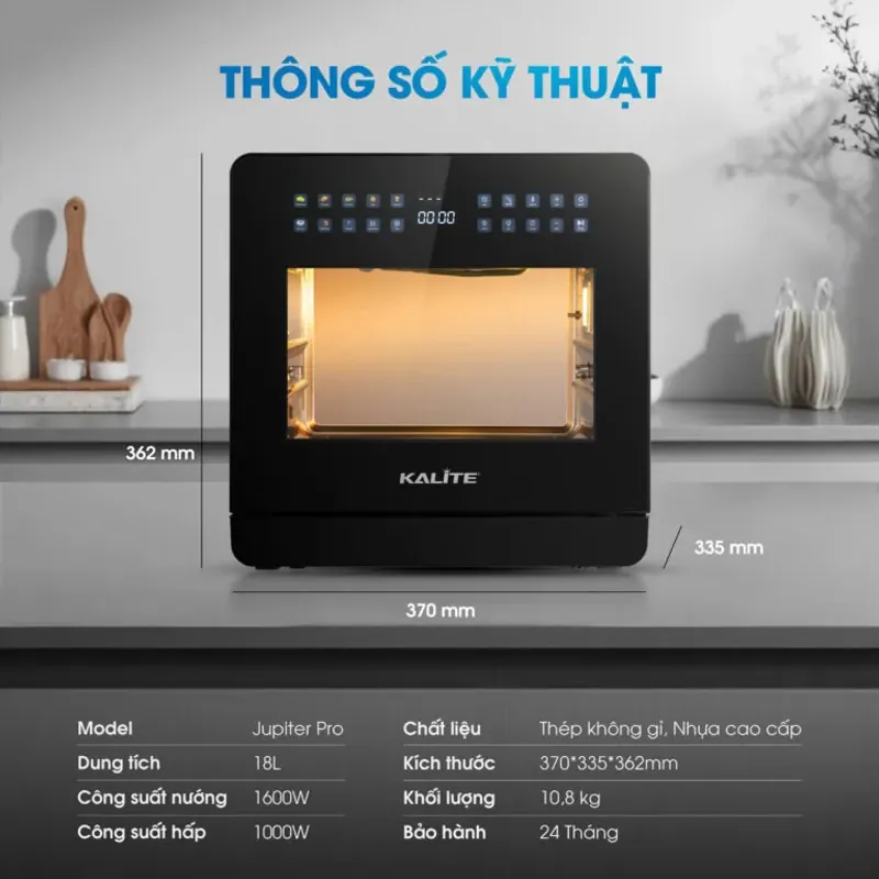 Nồi chiên hơi nước Kalite Jupiter Pro – Công nghệ hơi nước 3S siêu tốc, dung tích lớn 18L 1040513