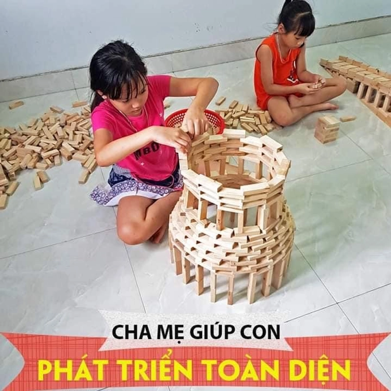 Rút gỗ domino 55 thanh xếp hình  452289