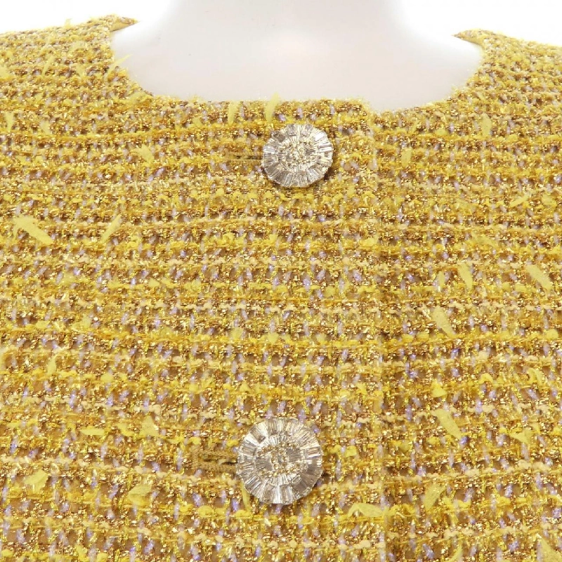 【Mã giảm giá】Áo khoác không cổ CHANEL 640076