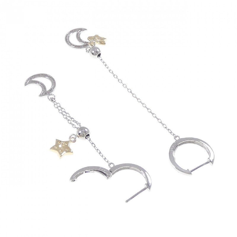 Bông tai kim cương hình mặt trăng và ngôi sao K18WG/K18YG 0.10CT - Hàng hiệu Chính hãng 867204