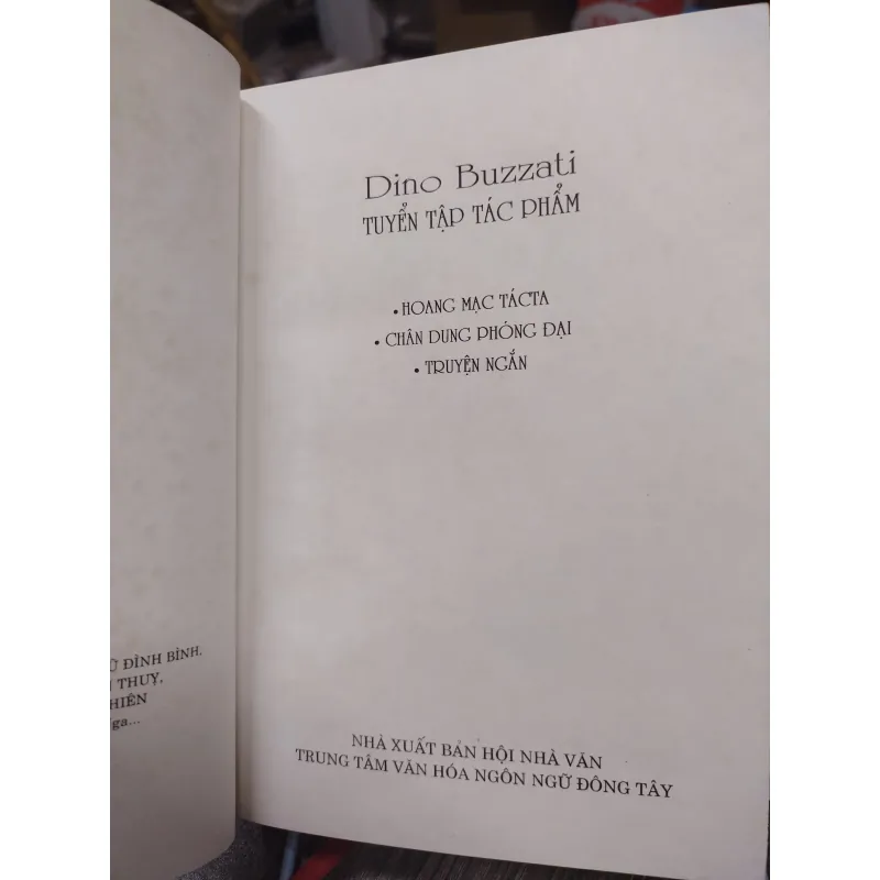 Sách: Tuyển tập tác phẩm - TG: Dino Buzzati (A3) 735891