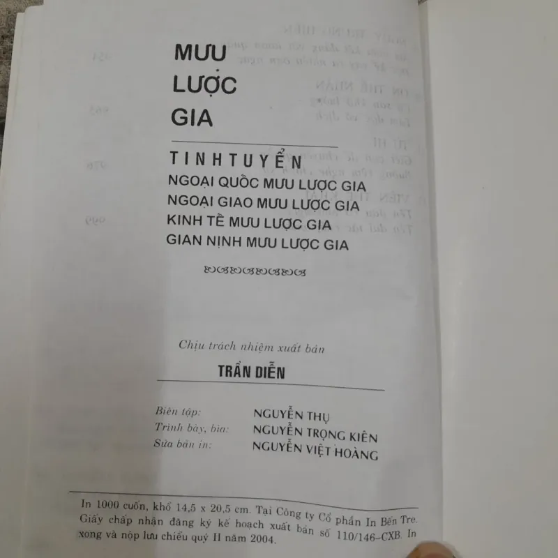 Mưu lược gia tinh tuyển- Ngoại Quốc, Ngoại Giao, Kinh Tế, Gian Nịnh. Chủ biên Sài Vũ Cầu 755946