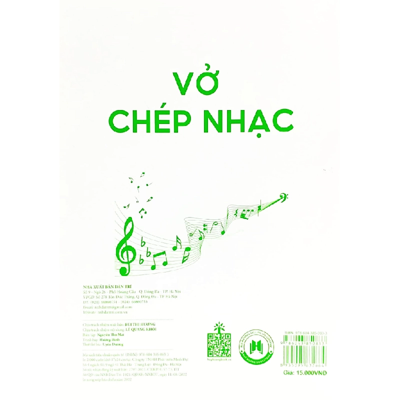 Vở Chép Nhạc - 36 Trang (Bìa Xanh Lá) - Minh Nhật 287704