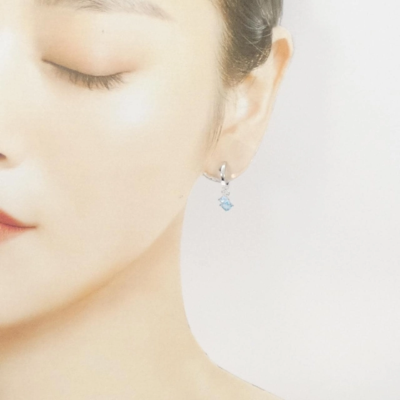 K14WG Blue Topaz Bông Tai - Hàng hiệu Chính hãng 873809