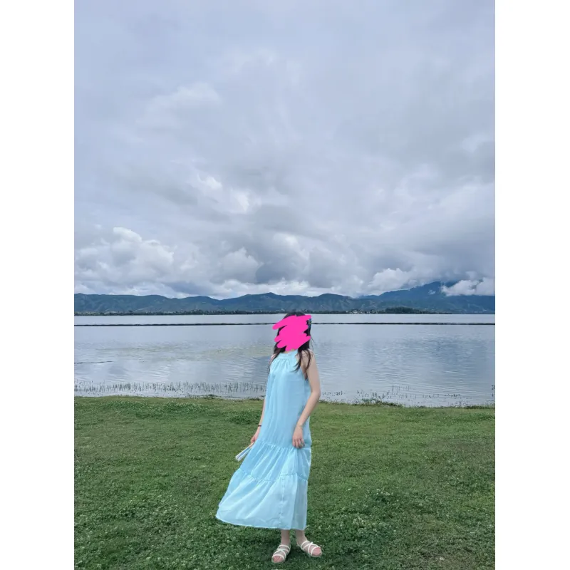 Váy Maxi đi biển màu xanh dương 927322