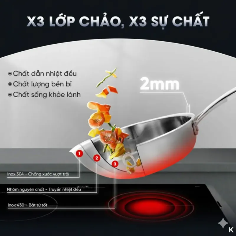 🍳 KALITE KL826 – Chảo inox 26cm rán xào ngon, không lo bong tróc 783359