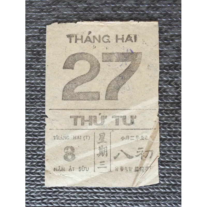 Tờ lịch rời Bloc xưa (Năm 1985) 370800