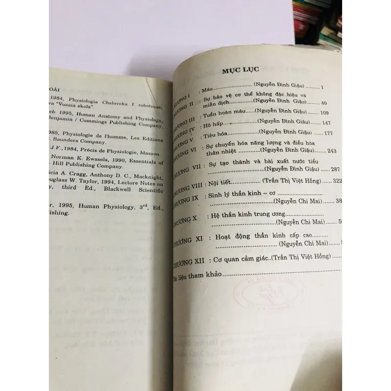 SINH LÝ HỌC NGƯỜI VÀ ĐỘNG VẬT  699302