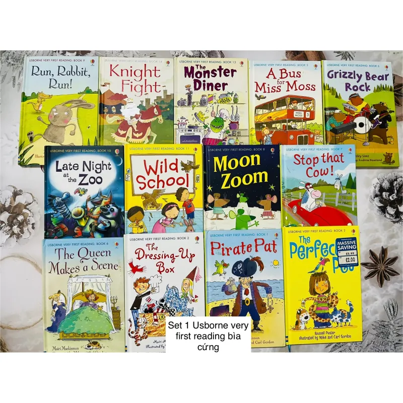 Set 1 Usborne Very first reading 12q bìa cứng 759324