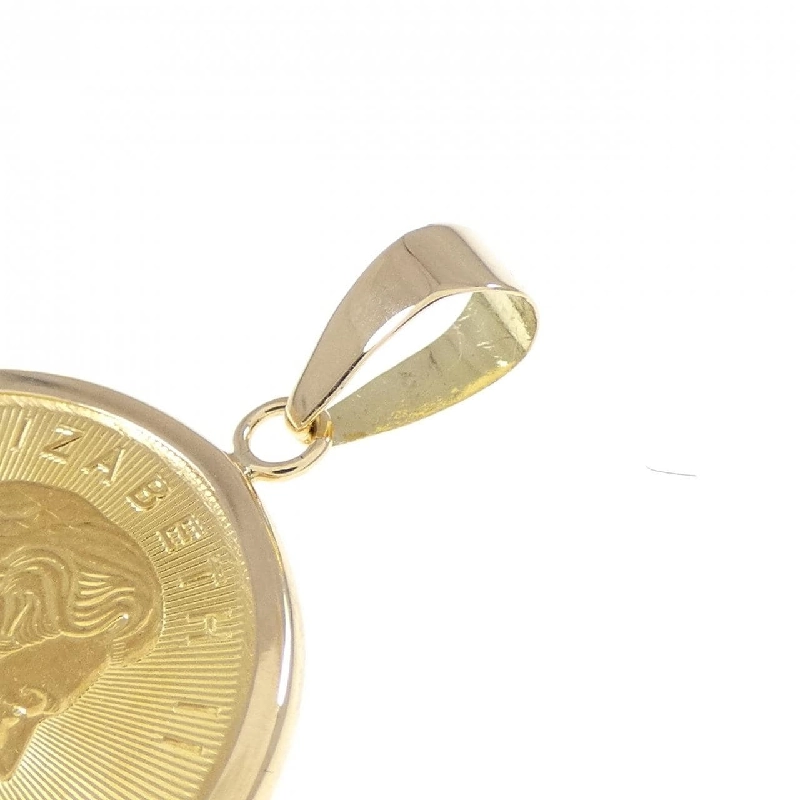 K18YG(枠) Đồng xu mặt dây chuyền - Hàng hiệu Authentic 864465