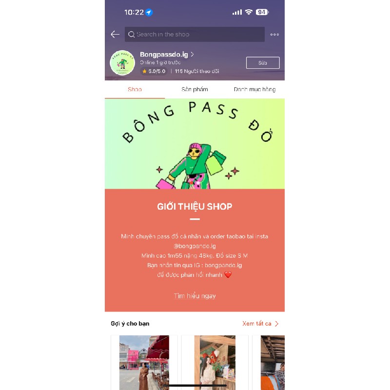 Pass đồ tại shopee cá nhân 20955