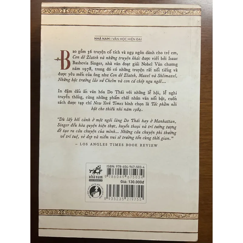 [NGỤ NGÔN HIỆN ĐẠI] Con dê Zlateh - Isaac Bashevis Singer 675367