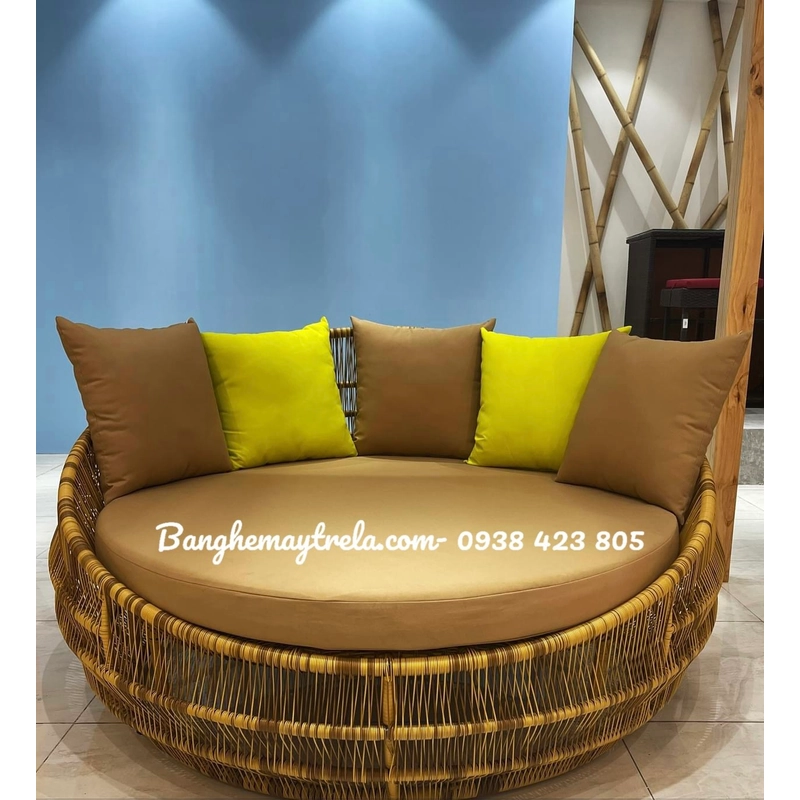 Giường tròn hồ bới mây nhựa 531611