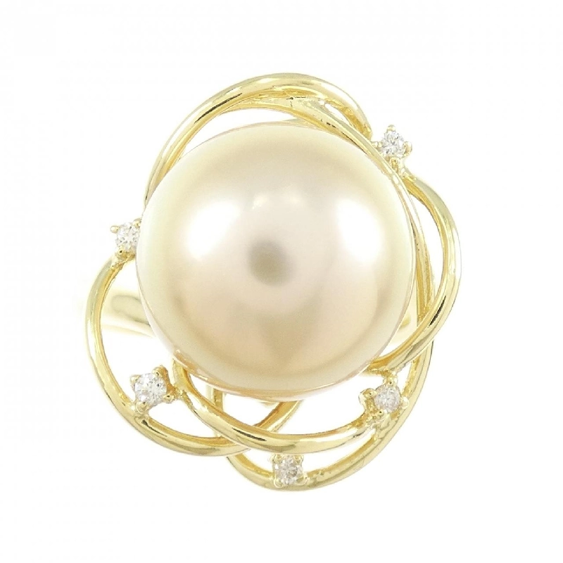 Nhẫn ngọc trai trắng K18YG 12.3mm 667564