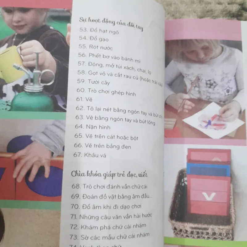 Dạy con theo Montessori-100 hoạt động- Trẻ tập Đọc và Viết 787181