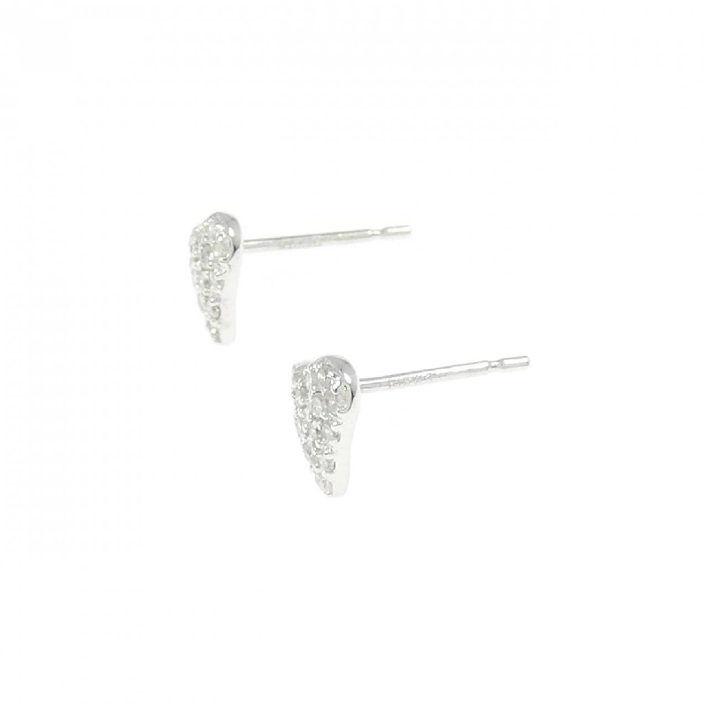 K18WG Bông tai kim cương hình trái tim 0.20CT - Hàng hiệu Chính hãng 873056