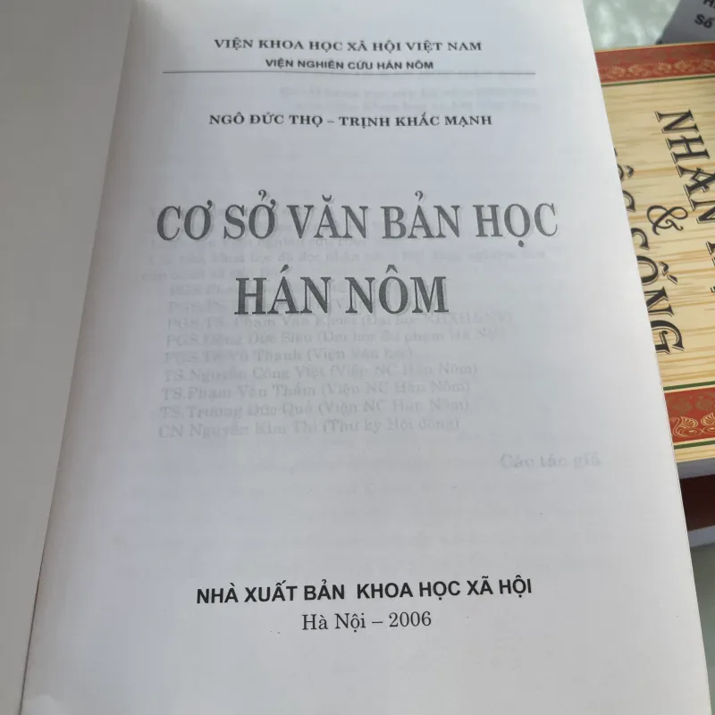 CƠ SỞ VĂN BẢN HỌC HÁN NÔM - NGÔ ĐỨC THỌ, TRỊNH KHẮC MẠNH  1029117