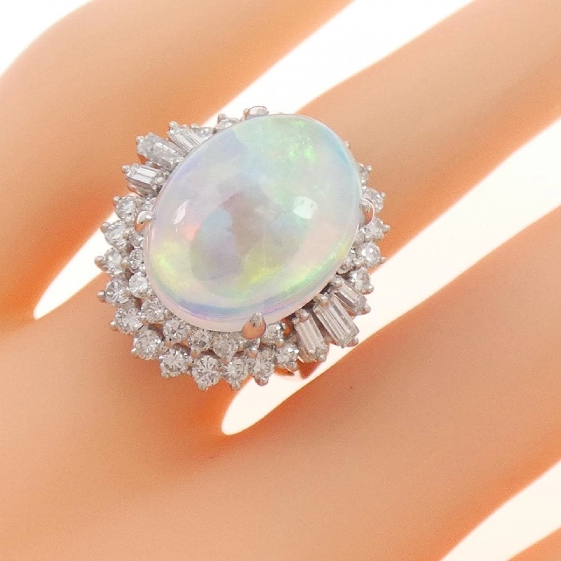 Nhẫn Opal tổng hợp PT900 6.66CT - Hàng hiệu Authentic 849481