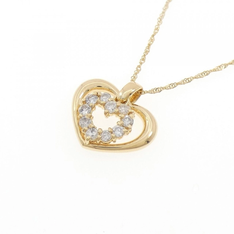 K18YG Dây chuyền kim cương hình trái tim 0.30CT - Hàng hiệu Chính hãng 861028