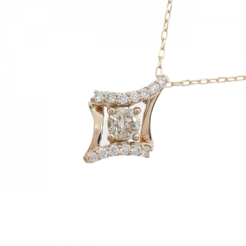 K18PG Dây chuyền kim cương 0.369CT - Hàng hiệu Chính hãng 858787