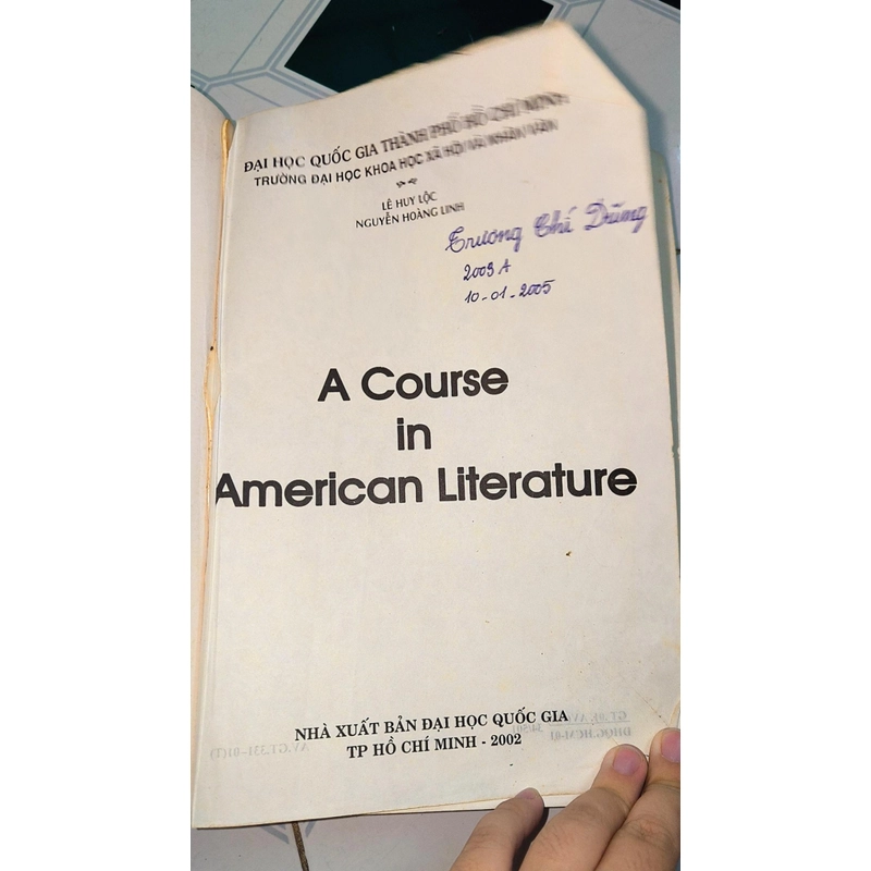 GIÁO TRÌNH VĂN CHƯƠNG MỸ - A COURSE IN AMERICAN LITERATURE - NXB Đại học Quốc gia TP HCM 496256