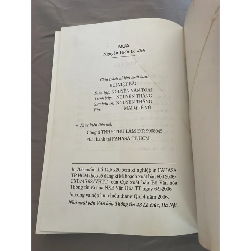 Tập truyện ngắn "Mưa" do Nguyễn Hiến Lê dịch 711605