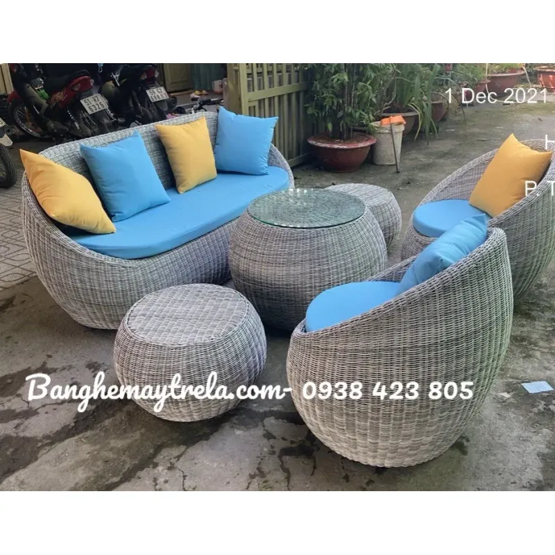 Sofa sò mây nhựa phòng khách 702758
