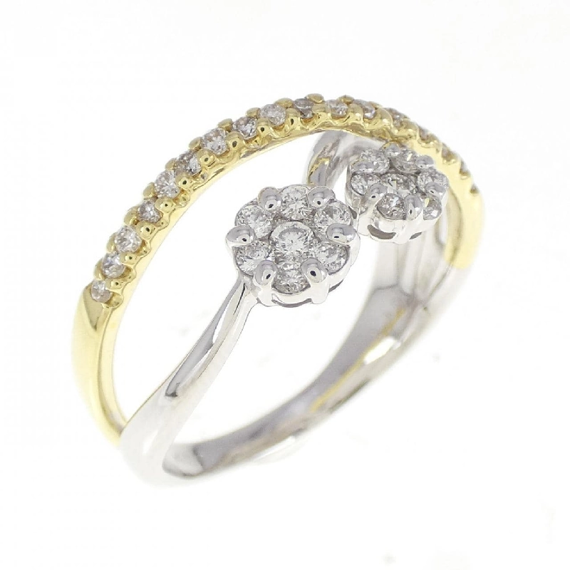 Nhẫn kim cương hoa K18WG/K18YG 0.40CT 671890