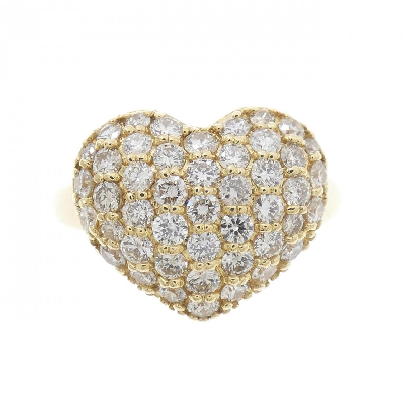 Nhẫn kim cương pavé hình trái tim K18YG 1.06CT - Hàng hiệu chính hãng 846752