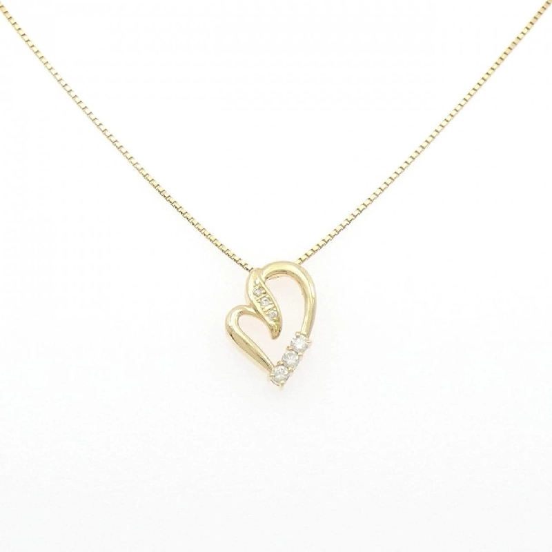 K18YG Dây chuyền kim cương hình trái tim 0.16CT - Hàng hiệu Chính hãng 860834