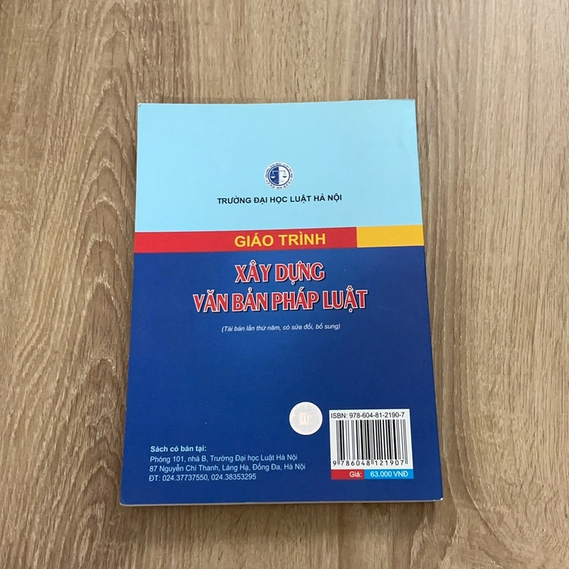 Giáo trình xây dựng văn bản pháp luật - Trường đại học Luật 477390