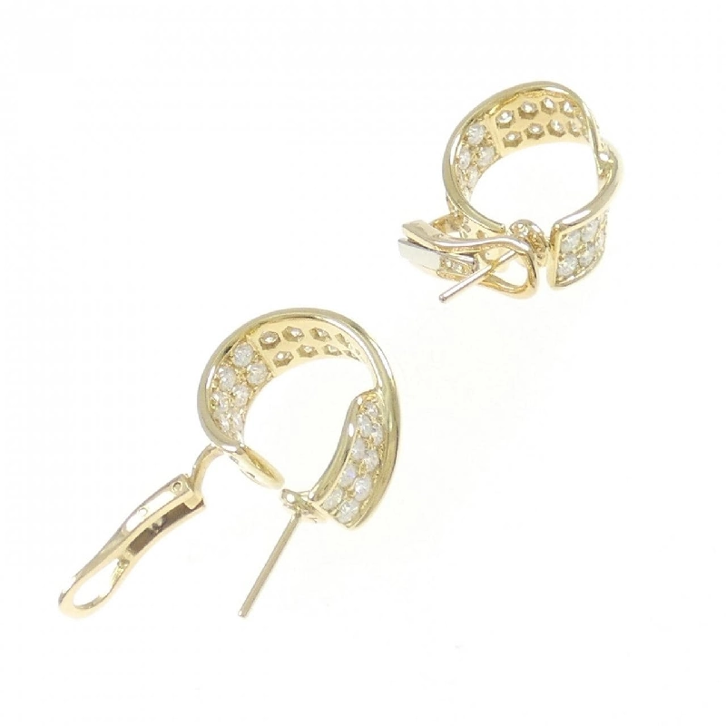 Bông tai kim cương 750YG 2.57CT - Hàng hiệu Authentic 877198